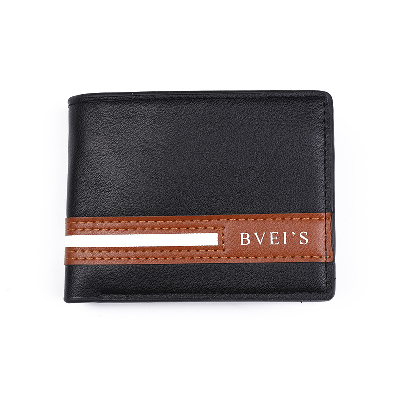 Ανδρικό πορτοφόλι από PU δέρμα με μεγάλο χώρο και πολλαπλές θήκες καρτών, Bevis, μεντεσέ, αποθήκευση, άνοιξη 2025