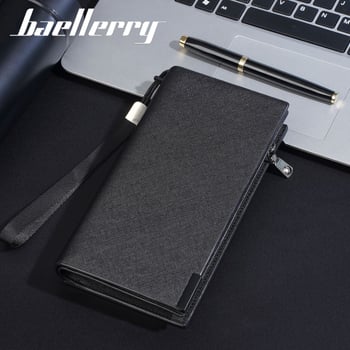 Baellerry muški dugi novčanik, PU materijal, ručna narukvica, velika kapaciteta, podstava od poliestera, zaštita od krađe