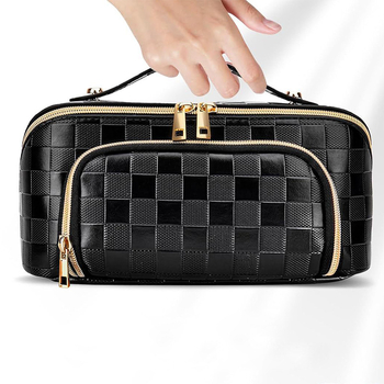 Geantă de toaletă în formă de pernă, PU material, dublu strat, capacitate mare, impermeabilă, separare uscat-umed (PU; dublu strat; capacitate mare; impermeabilă; separare uscat-umed)