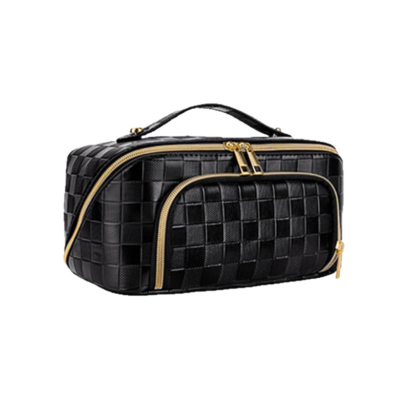 Geantă de toaletă în formă de pernă, PU material, dublu strat, capacitate mare, impermeabilă, separare uscat-umed (PU; dublu strat; capacitate mare; impermeabilă; separare uscat-umed)