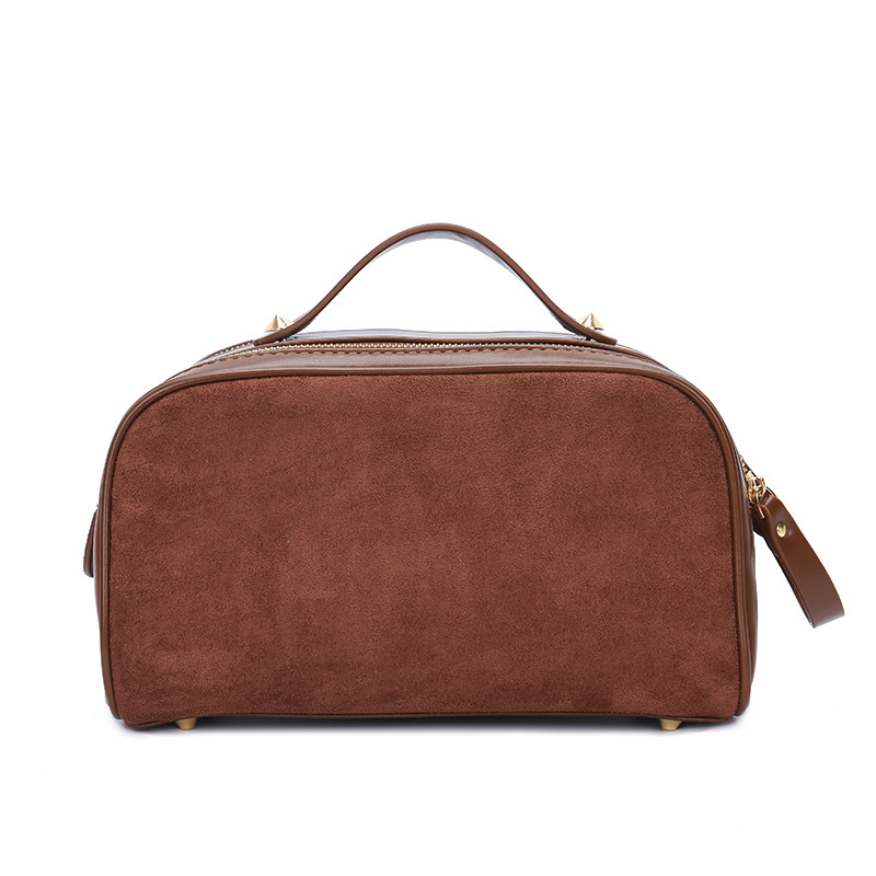 Γυναικεία PU τσάντα μακιγιάζ με επένδυση από συνθετικό δέρμα — αδιάβροχη, ανθεκτική στη φθορά, διαχωρισμός υγρών‑ξηρών, ταξιδιωτικό κιτ μακιγιάζ