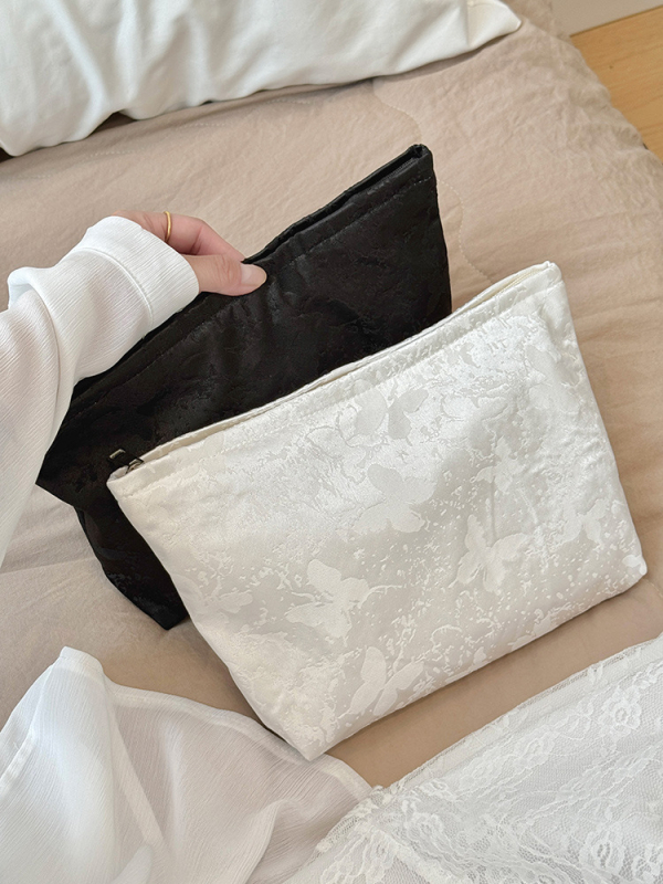 Ženska kozmetička torbica, životinjski jacquard uzorak, velika zapremina, poliesterska konstrukcija s podstavom od poliestera, Leermoo, proljeće 2025, prozračna i ugodna za putovanja