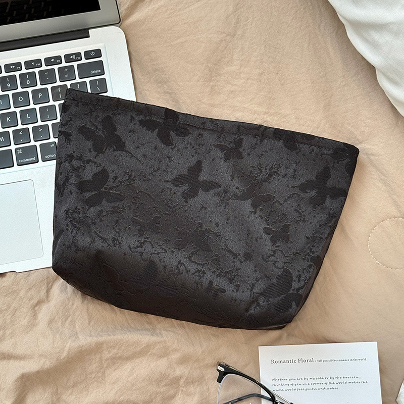 Ženska kozmetička torbica, životinjski jacquard uzorak, velika zapremina, poliesterska konstrukcija s podstavom od poliestera, Leermoo, proljeće 2025, prozračna i ugodna za putovanja