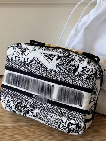 Κεντημένη καμβά κλατς τσάντα καλλυντικών, με μεγάλη χωρητικότητα, unisex, αντιβακτηριακή, μονοχρωμο σχέδιο