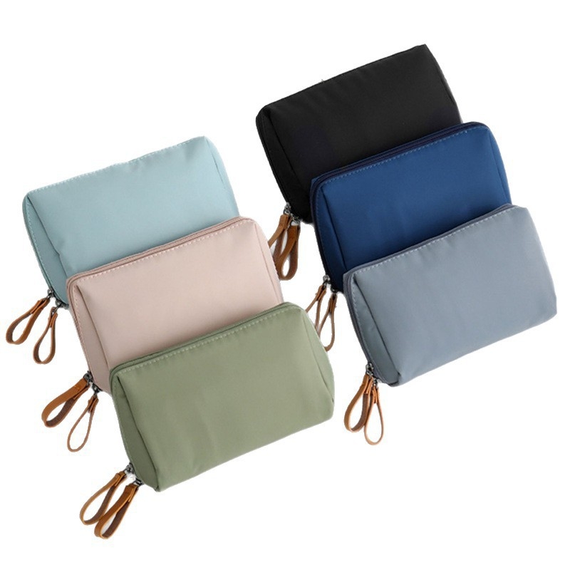 Τσαντάκι καλλυντικών ταξιδιού, κορεατικού στυλ, φορητό, πολυεστερικό, unisex, φερμουάρ, επενδεδυμένο εσωτερικό, για οικιακή αποθήκευση