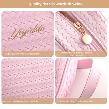 Τσαντάκι καλλυντικών ταξιδιών με μοτίβο ανεμόμυλου, εξωτερικό PU υφαντό, PU επένδυση, αδιάβροχο και διαχωρισμός στεγνό-υγρό