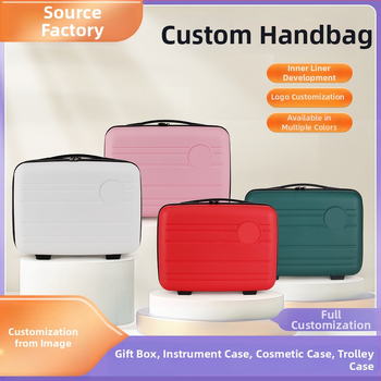 Ceļojumu kosmētikas soma no ABS materiāla, ūdensizturīga, rāvējslēdzējs, vienvirziena ratiem, parasta paroles slēdzene