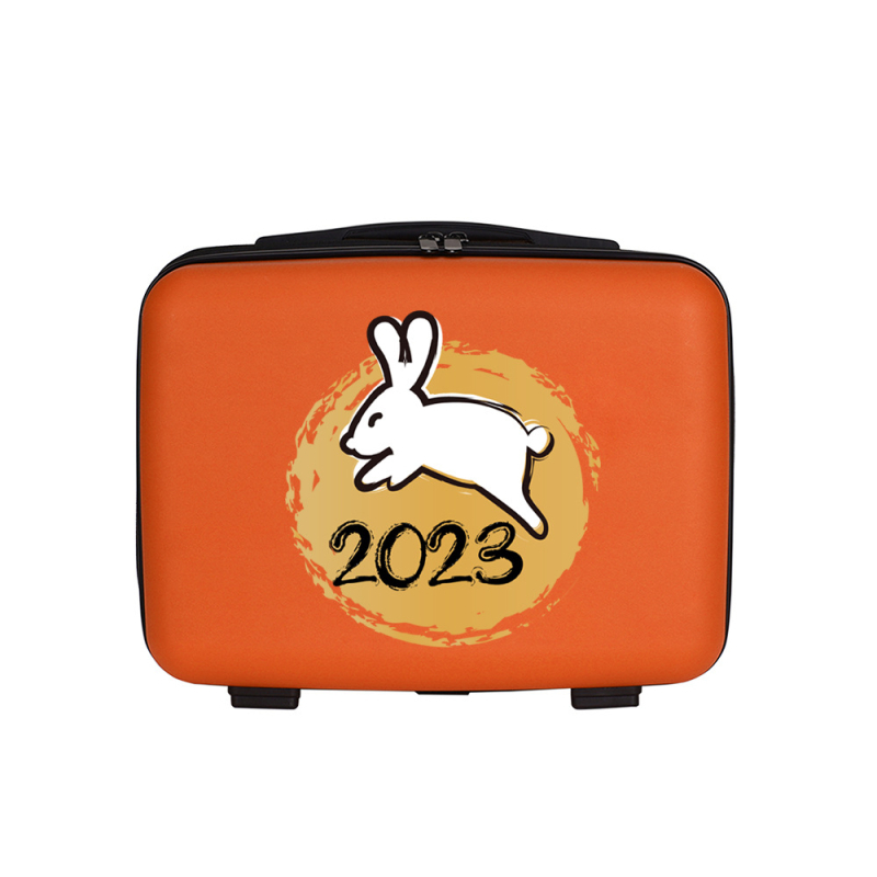 Ceļojumu kosmētikas soma no ABS materiāla, ūdensizturīga, rāvējslēdzējs, vienvirziena ratiem, parasta paroles slēdzene