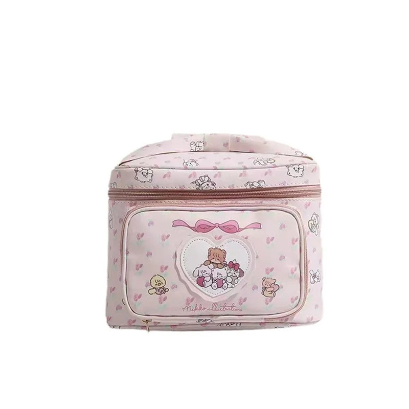Geantă cosmetică portabilă, design pătrat, material PU, model anime, căptușeală poliester, funcție de extindere, marcă Xinding Luggage