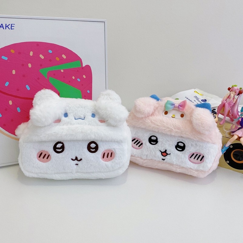 Plišana pernica s uzorkom životinja, podstava od najlona, za djevojke, jesen 2024