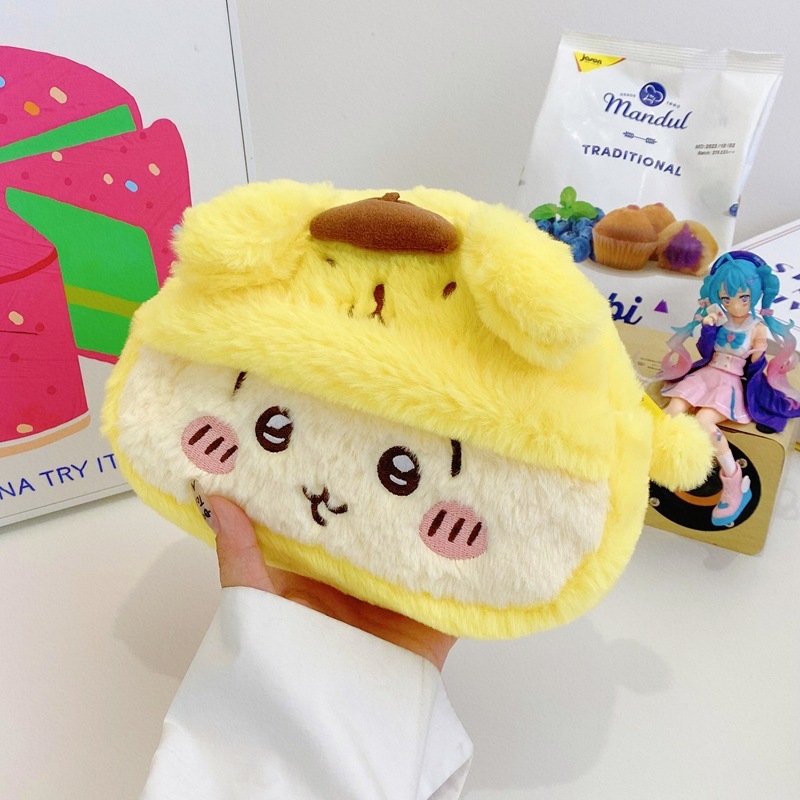 Plišana pernica s uzorkom životinja, podstava od najlona, za djevojke, jesen 2024