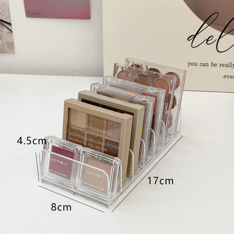 Xiangyu акрилова кутия за съхранение на козметика за палитри и сенки, прозрачен дисплей с разделител за бюро, материал акрил+PET, Yiwu, 2021, стил модерен минимализъм