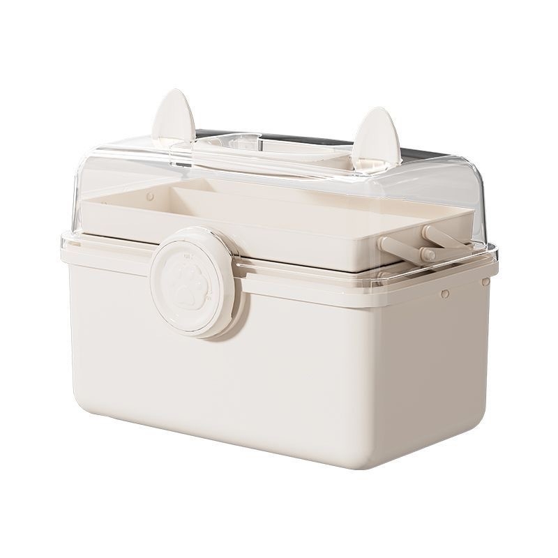 Kamiji Πολυλειτουργική επιτραπέζια θήκη αποθήκευσης, μεγάλη χωρητικότητα, για μανικιούρ, καλλυντικά και ράψιμο, πολυπροπυλένιο, Nordic στυλ