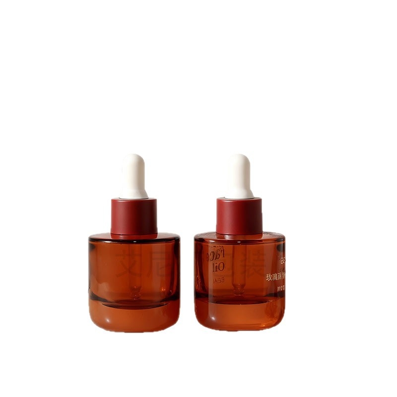 Μπουκάλι σταγονόμετρο από φυσητό γυαλί με κυλινδρικό επίπεδο ώμο για αιθέριο έλαιο; φινιρίσματα επιφάνειας: ψεκασμός επίστρωσης, θερμή σφράγιση, ηλεκτροπλατίωση; διαθέσιμες επιλογές προσαρμογής.