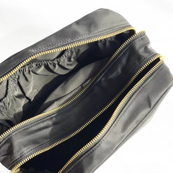 Νάιλον τσαντάκι μακιγιάζ με μεγάλη χωρητικότητα, αναπνεύσιμο, αδιάβροχο και αντιβακτηριακό, επεκτεινόμενο, επένδυση πολυεστέρα, αστικός μινιμαλιστικός στυλ