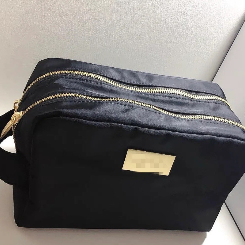 Νάιλον τσαντάκι μακιγιάζ με μεγάλη χωρητικότητα, αναπνεύσιμο, αδιάβροχο και αντιβακτηριακό, επεκτεινόμενο, επένδυση πολυεστέρα, αστικός μινιμαλιστικός στυλ