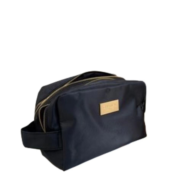 Νάιλον τσαντάκι μακιγιάζ με μεγάλη χωρητικότητα, αναπνεύσιμο, αδιάβροχο και αντιβακτηριακό, επεκτεινόμενο, επένδυση πολυεστέρα, αστικός μινιμαλιστικός στυλ