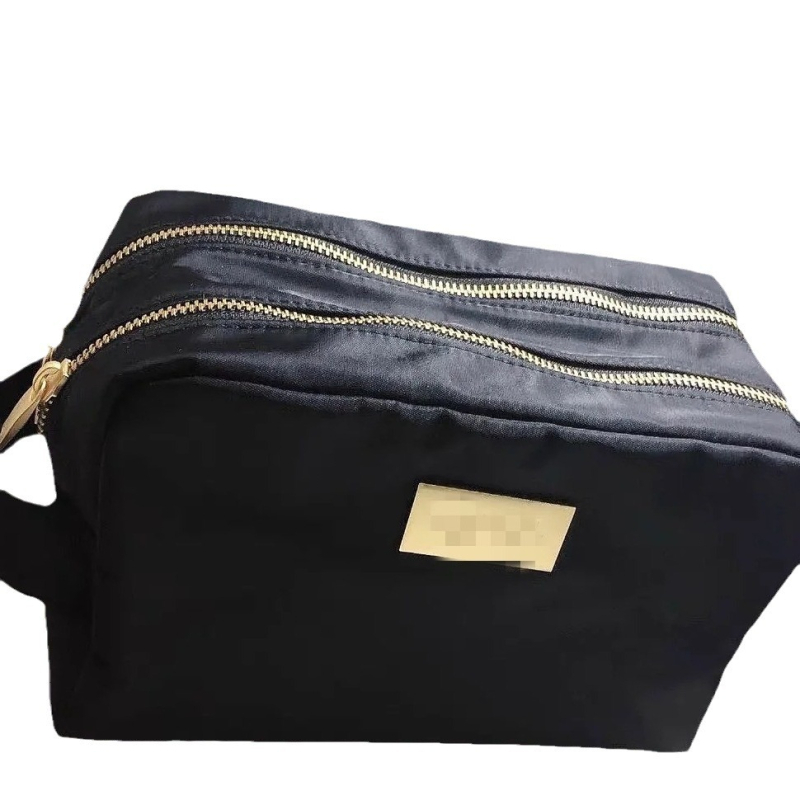 Νάιλον τσαντάκι μακιγιάζ με μεγάλη χωρητικότητα, αναπνεύσιμο, αδιάβροχο και αντιβακτηριακό, επεκτεινόμενο, επένδυση πολυεστέρα, αστικός μινιμαλιστικός στυλ