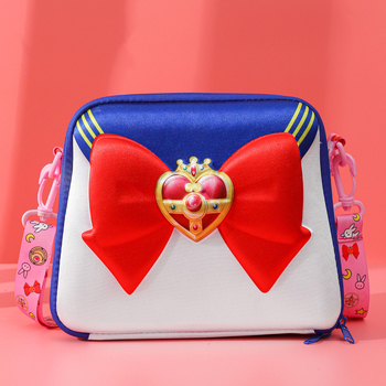 Τσαντάκι καλλυντικών με ιμάντα crossbody, σχέδιο anime καρτούν, μεγάλη χωρητικότητα, λουρί σε σχήμα καρδιάς, πλένεται, φορητό