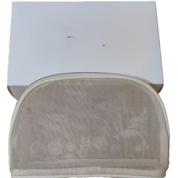 Τσάντα καλλυντικών με κεντημένο μοτίβο πεταλούδας, διχτυωτό ύφασμα, PU επένδυση, αναπνεύσιμη, Unisex, Άνοιξη 2025