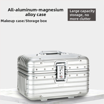 Ceļojumu koferis no alumīnija sakausējuma, TSA kombinētais bloķēšanas mehānisms, lidmašīnas tipa riteņi, ārkārtīgi viegls, iekšējā neilona apdare, svars apmēram 2 kg