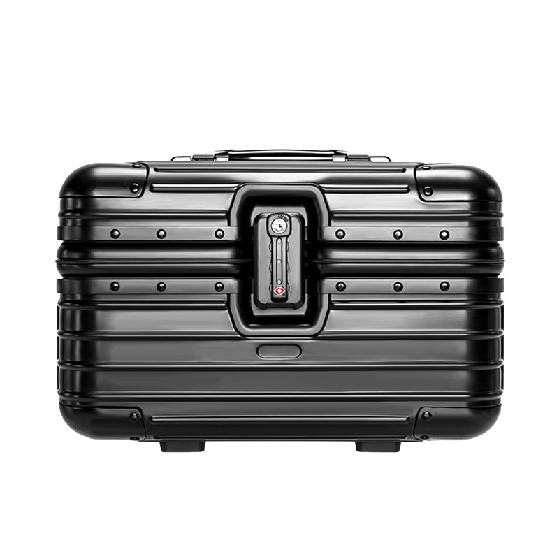 Ceļojumu koferis no alumīnija sakausējuma, TSA kombinētais bloķēšanas mehānisms, lidmašīnas tipa riteņi, ārkārtīgi viegls, iekšējā neilona apdare, svars apmēram 2 kg