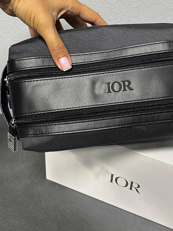 Geantă de cosmetică pentru călătorii – separare uscat-umed, design cu două compartimente, capacitate mare, exterior din bumbac, căptușeală din poliester