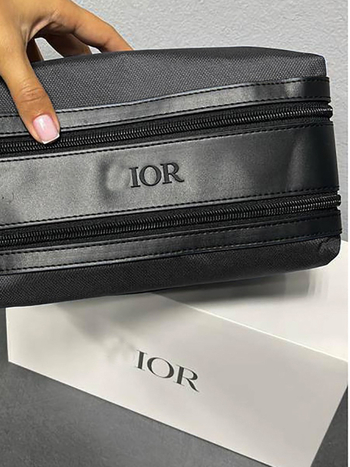 Geantă de cosmetică pentru călătorii – separare uscat-umed, design cu două compartimente, capacitate mare, exterior din bumbac, căptușeală din poliester