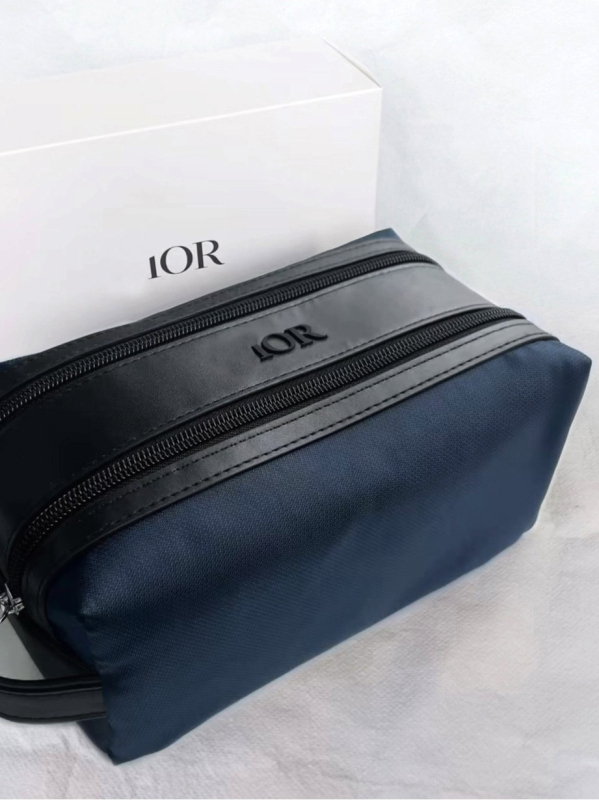 Geantă de cosmetică pentru călătorii – separare uscat-umed, design cu două compartimente, capacitate mare, exterior din bumbac, căptușeală din poliester