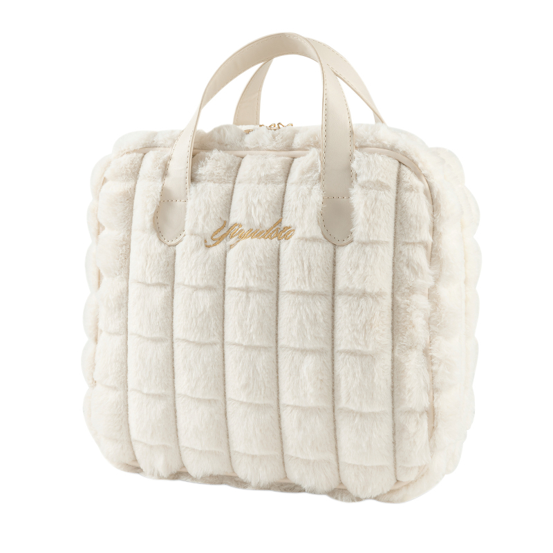 Τσαντάκι καλλυντικών με βελούδινο κέντημα και μεγάλο αποθηκευτικό χώρο (Υλικό: Πολυεστέρας; Εσωτερικό: Τεχνητή Γούνα; Κλείσιμο: Φερμουάρ; Πολυλειτουργικό, Με δυνατότητα διπλώματος; Μάρκα: YIYIDSTO)