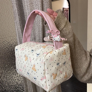 Geantă de machiaj și trusă de toaletă cu design ursuleț desen animat, capacitate mare pentru călătorii (Material: poliester; Captușire: Oxford; Model: Altul; Potrivit pentru depozitare acasă)