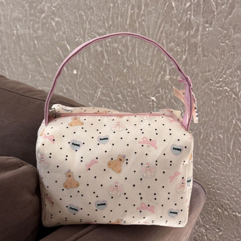 Geantă de machiaj și trusă de toaletă cu design ursuleț desen animat, capacitate mare pentru călătorii (Material: poliester; Captușire: Oxford; Model: Altul; Potrivit pentru depozitare acasă)