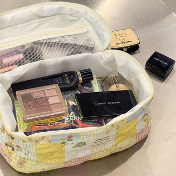 Geantă de machiaj portabil din PU, stil matur, pentru depozitare acasă