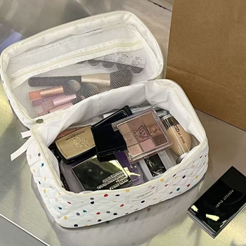 Geantă de machiaj portabil din PU, stil matur, pentru depozitare acasă