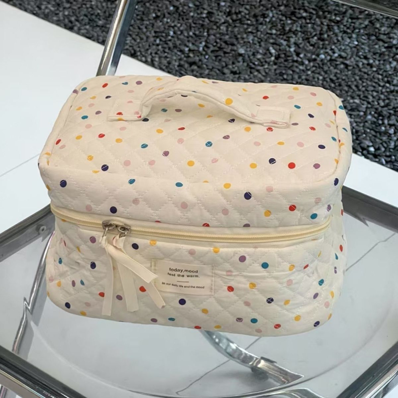 Geantă de machiaj portabil din PU, stil matur, pentru depozitare acasă