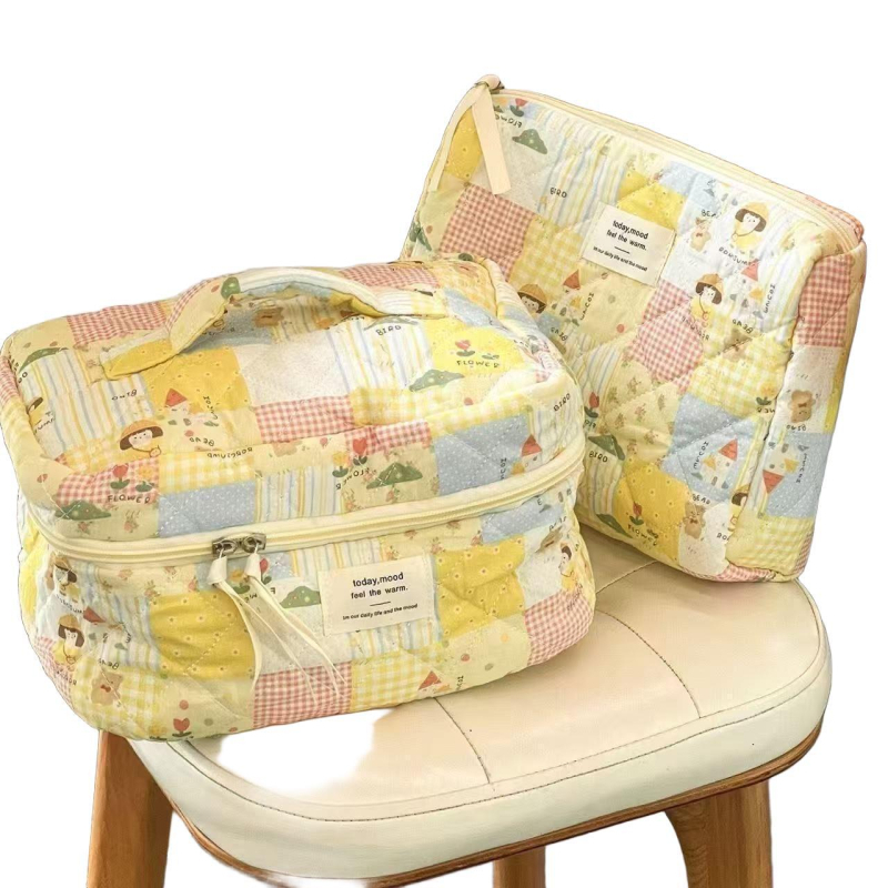 Geantă de machiaj portabil din PU, stil matur, pentru depozitare acasă