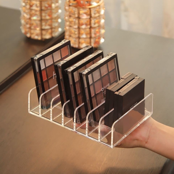 Toaletilaua kosmeetika hoiukorraldaja lauale, läbipaistva silmameigi karbiga — plastikust, kerge luksus stiil, Ou Jie Xi bränd