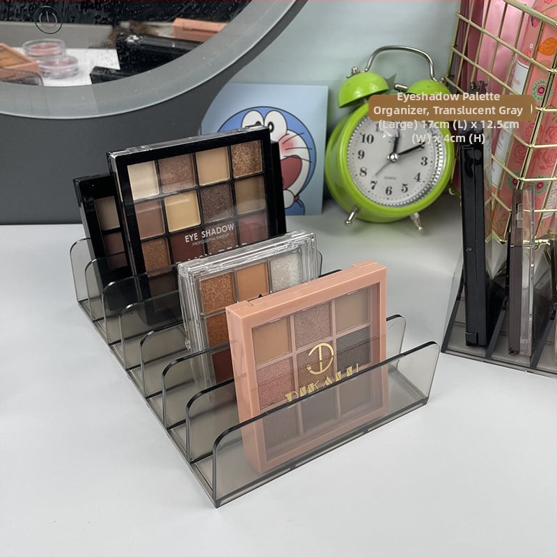 Toaletilaua kosmeetika hoiukorraldaja lauale, läbipaistva silmameigi karbiga — plastikust, kerge luksus stiil, Ou Jie Xi bränd