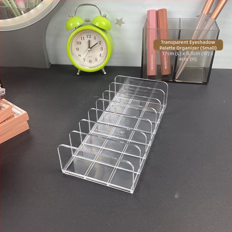 Toaletilaua kosmeetika hoiukorraldaja lauale, läbipaistva silmameigi karbiga — plastikust, kerge luksus stiil, Ou Jie Xi bränd