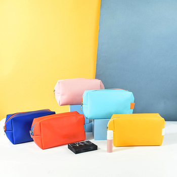 Geantă de machiaj din PU, mică, multifuncțională, impermeabilă, cu formă octagonală și imprimare