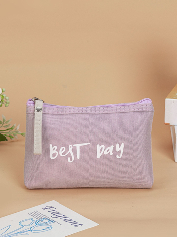 Geantă de machiaj din bumbac, design monocrom, model YZ-36, impermeabilă și ultraușoară.