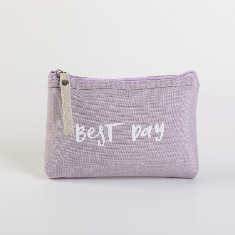 Geantă de machiaj din bumbac, design monocrom, model YZ-36, impermeabilă și ultraușoară.