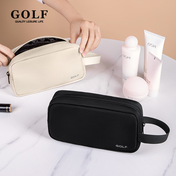Geantă de machiaj GOLF, capacitate mare, unisex, din pânză, cu model litere, pentru călătorii