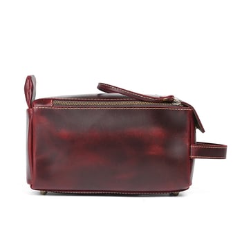 Clutch torba od kože prve sloje, podstava od poliester materijala, proširiva kapacitet, višestruka pohrana kozmetike