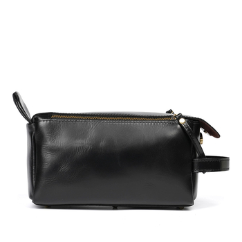 Clutch torba od kože prve sloje, podstava od poliester materijala, proširiva kapacitet, višestruka pohrana kozmetike