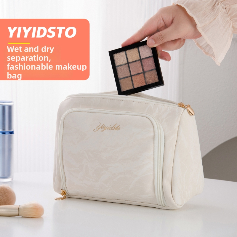 Make-up taška na uloženie štetcov, PU materiál, PU podšívka, jednotný vzor, vodeodolná, zips