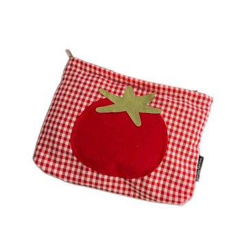 Sminktáska gyümölcs mintával, hordozható, mosható, környezetbarát.