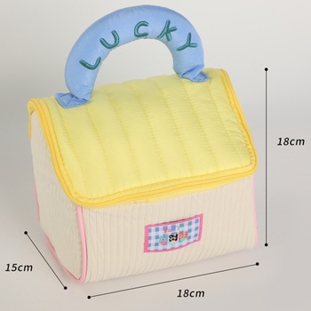 Geantă de cosmetică pentru călătorii, cu capacitate mare și compartimente, poliester, căptușeală PU, stil urban simplu, pentru femei