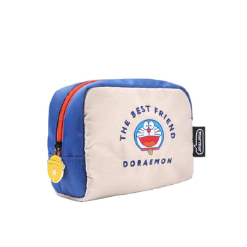Gențiță de machiaj Doraemon, compactă și elegantă pentru călătorii; material Oxford, căptușeală din poliester, model anime