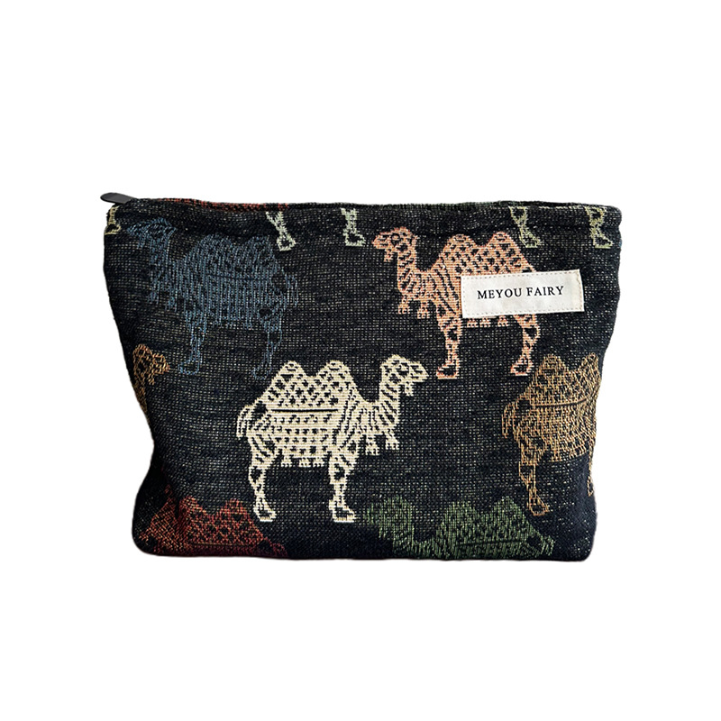 Sminktáska állatmintával, poliészter külső, vászon bélés, uniszex, tárolásra (Poliészter; Állatmintás; Vászon bélés; Uniszex; Tárolás)